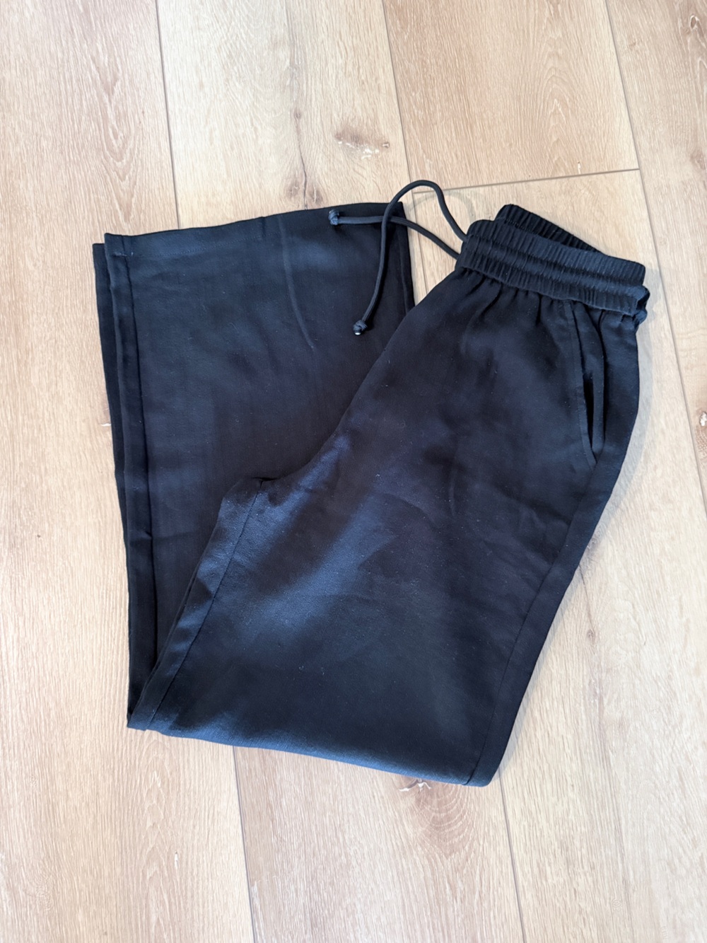 HALARA high waisted linen-feel relaxed fit pants